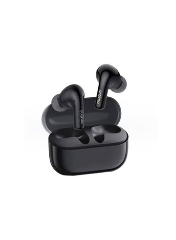 JoyRoom Spacebuds Z OTW 625 سماعات إيربودز لاسلكية حقيقية بلوتوث 5.0 سماعات رأس داخل الأذن مع صوت جهير قوي ومكالمات واضحة وعمر بطارية طويل وملاءمة مريحة وعلبة شحن صغيرة أسود