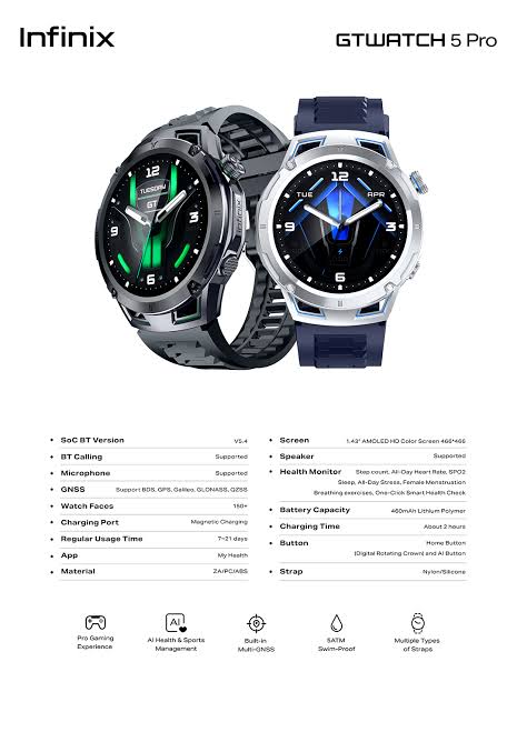 Infinix GT Watch 5 Pro
