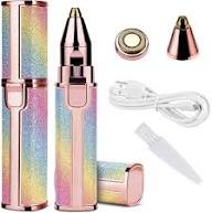 جهاز تشذيب الحواجب HX-203A، مزيل شعر الوجه القابل لإعادة الشحن للنساء، 2 في 1