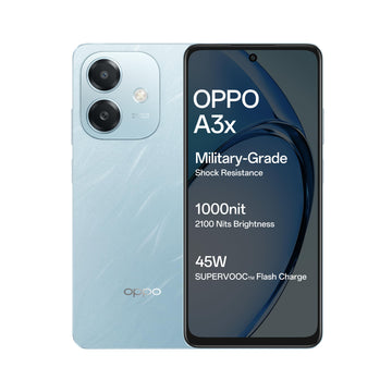 هاتف Oppo A3X (4 جيجابايت رام، 64 جيجابايت تخزين) | شاشة 6.67 بوصة HD+ بمعدل تحديث 120 هرتز