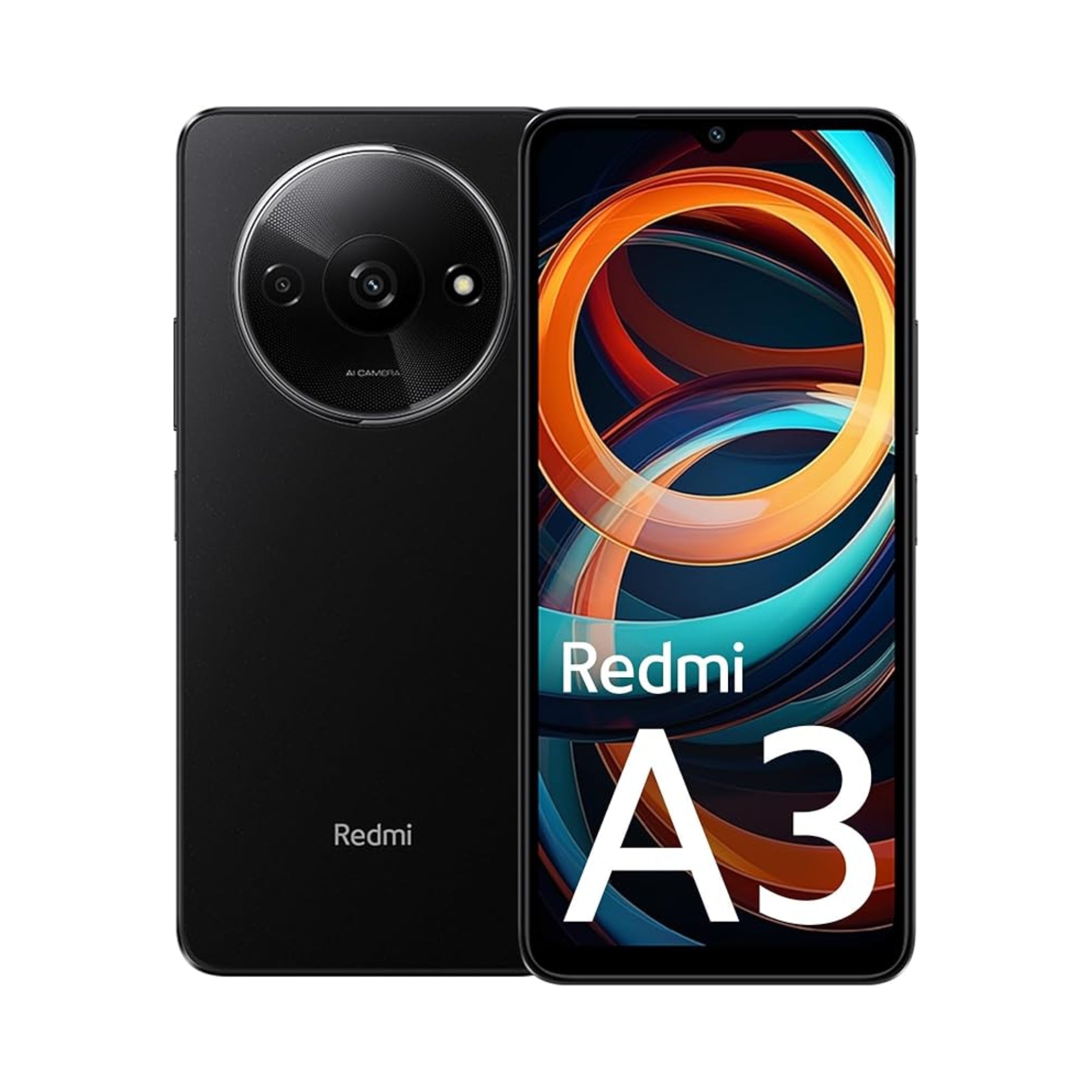 Xiaomi Redmi A3, 3GB RAM | 64GB ROM, 6.71 Inches HD+ 90HZ Display, 5000mAH Battery, 2 SIM, Dual Camera, (4G) Black