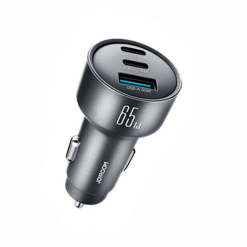 شاحن سيارة JOYROOM JR-CCN19 بقوة 65W | شاحن سريع 3 منافذ USB-C و USB-A 🚗⚡