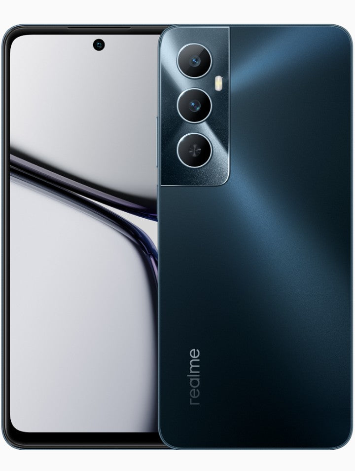 Realme C65، 128 جيجابايت مع 6 جيجابايت من ذاكرة الوصول العشوائي، شاشة HD+ بحجم 6.67 بوصة مع فتحة صغيرة