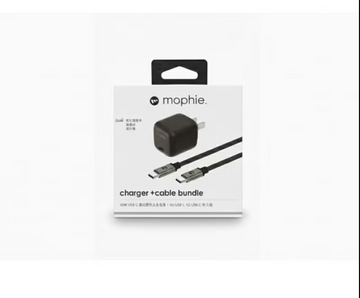 Mophie 60W Fast Charger + USB-C Cable Bundle | شاحن سريع مع كابل USB-C