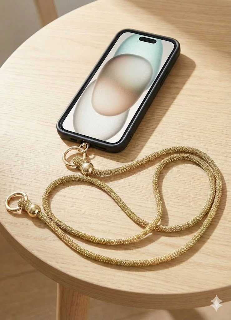 Phone Crossbody Lanyard, Crystal Phone Lanyard with Full Rhinestone Bling Glitter - 1.5 M