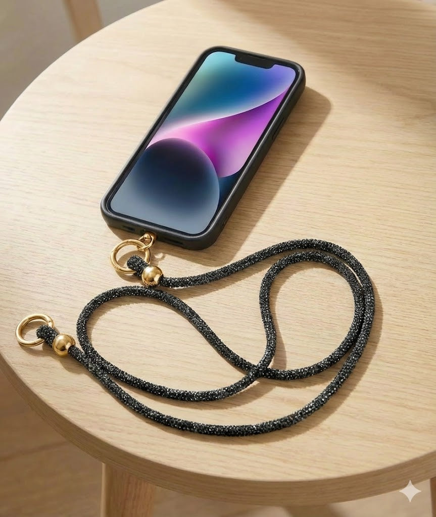 Phone Crossbody Lanyard, Crystal Phone Lanyard with Full Rhinestone Bling Glitter - 1.5 M