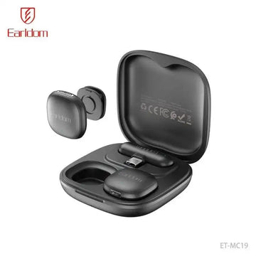 Earldom ET-MC19 Mini Professional Wireless Lavalier Microphone (Model MC19), designed for smartphones (iPhone and Android), vlogging, live streaming, and interviews.